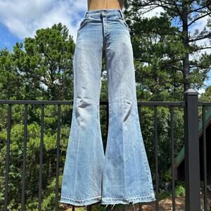 Vintage 70s Levi's 917 Orange Tab Faded Flared Bell Bottom Jeans USA 28 x 31